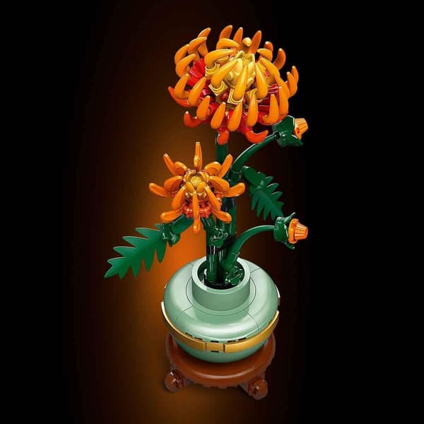 Krysantemum mønster, plante-tema puslespil sæt til voksne, et afslappende puslespil egnet til blomsterelskere.
