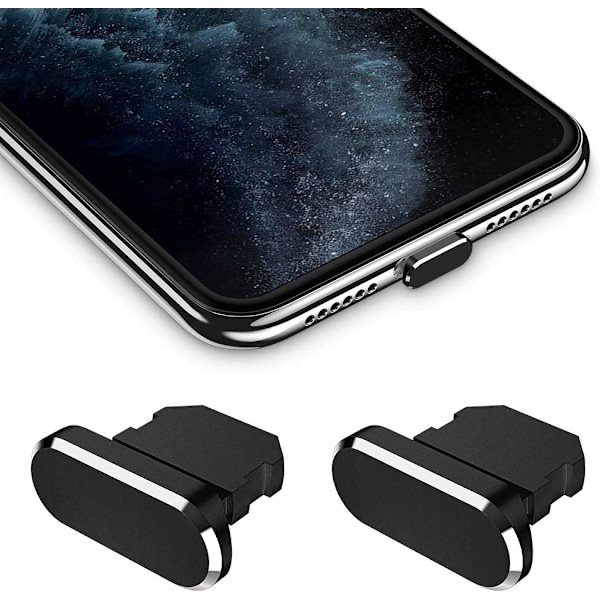 Støvhette for iPhone 14/14 Plus/14 Pro Max/13/12 Pro/12/12mini/11/11Pro/SE/X/XR/XS, 2-pakks bærbar støvhette med etui og anti-tapt klipsbeskyttelse