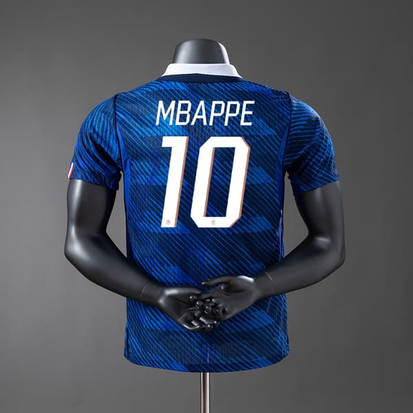 VM Spelarversion Fotbollströja Andningsbar Fotbollströja Matchuniform Supporterkit*M*26 Frankrike Hemmamatch [Mbappe Nr. 10] Spelarversion 26  [Mbappe No. 10] M