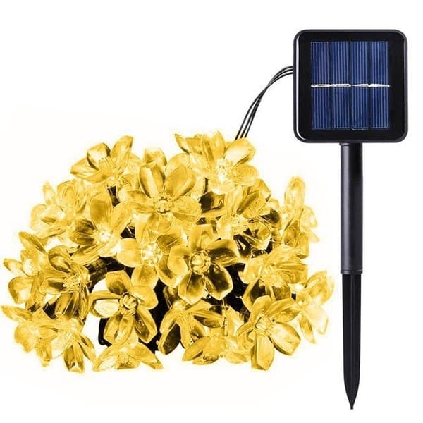 7M 50 LED Körsbärsblom Solar Slinga Trädgård Fairy Lights(f2)