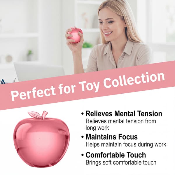 Grønt Eple Squishy Klar Squishy Stressavlastning Angstdempende for Barn og Voksne pink