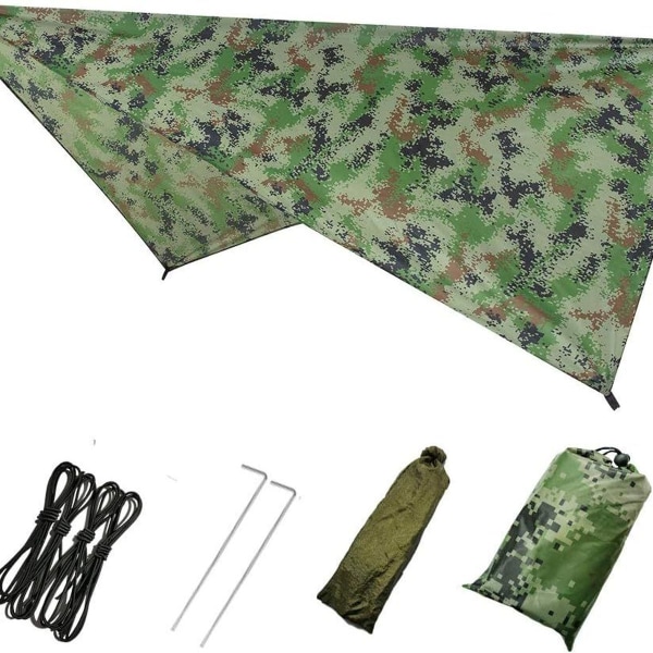 3-i-1 campinghängmatta med myggnät med dragkedja och tältpresenning, ventilerande mygga KLB