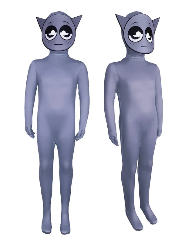 Sprunki Incredibox Cosplay-dräkt Halloween Scenframträdande Bodysuit Red 130