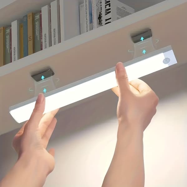 USB LED Rörelsesensor Ljuslist – Magnetisk Garderobsskåp Under Skåp Lampa*Vitt ljus*30CM White light 30CM