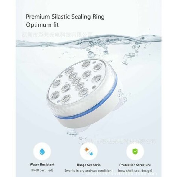 Lay-Z-Spa spabad lystilbehør 7 farver LED undervandslys{F2]