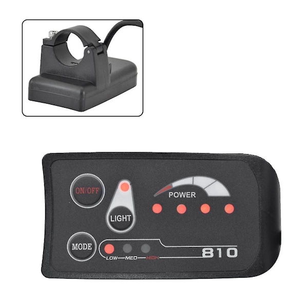 S810 Elektrisk Cykelmätare LED-Display Ip65 36v Uart för Elektrisk Cykel Elektrisk Cykelmätare (sm 5pin)- Perfet
