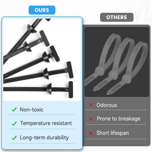 100 stk. universal nylon kabelbindere/fastgørelseselementer - nylon kabelbindere, plastik kabel fastgørelsesværktøjer, UV-resistente kabelbindere til køretøjer (f2)