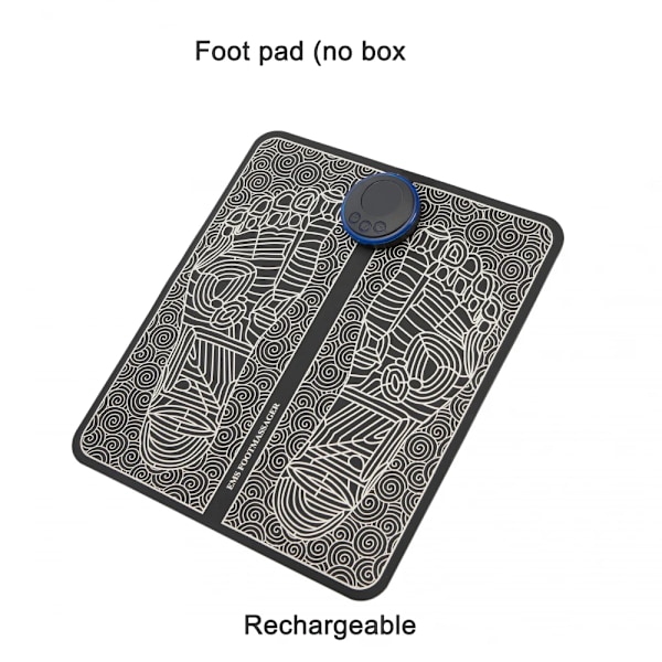 EMS Fodmassage Pad Zoneterapi Fod Akupunktur Massage Muskelstimulation Forbedrer Blodcirkulationen Smertelindring USB Genopladelig 1Set