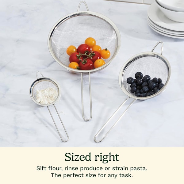 Cuisinart Mesh-siivilät, 3 kpl (1 pakkaus), CTG-00-3MS Hopea