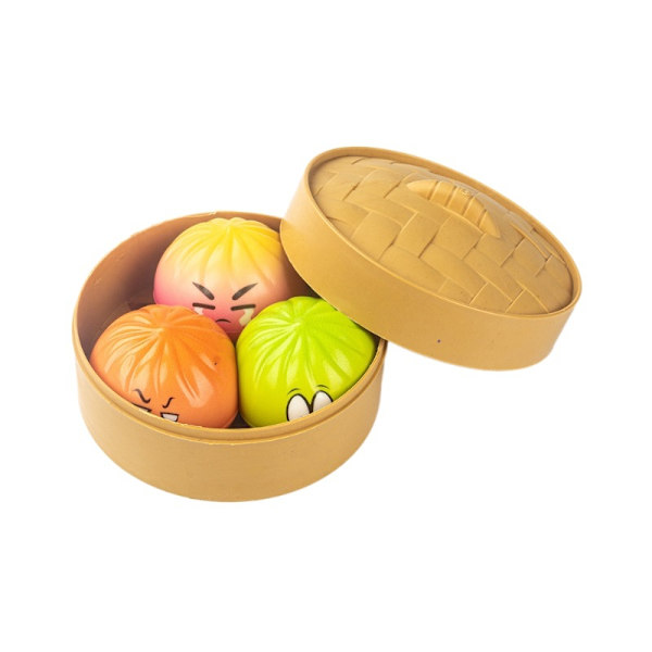 12 ST Steamer Smiley Squishy Långsamt Stigande Fidget Leksak Present