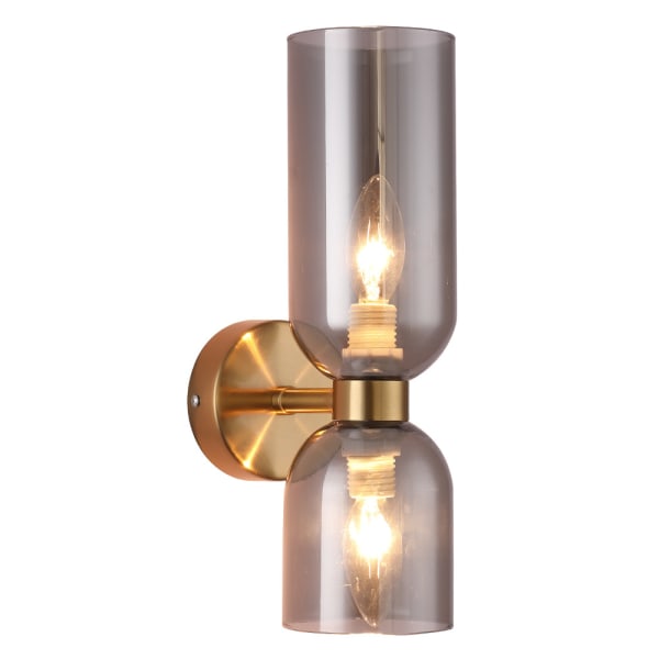 Glass wall light, brass wall light, up and down lighting wall light, copper wall light