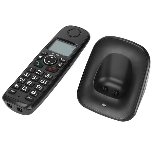 Trådløs telefonhåndenhet Trådløs telefon med nummerpresentasjon Gratis samtaler Hurtigvalg LCD-skjerm EU-plugg 100‑240V