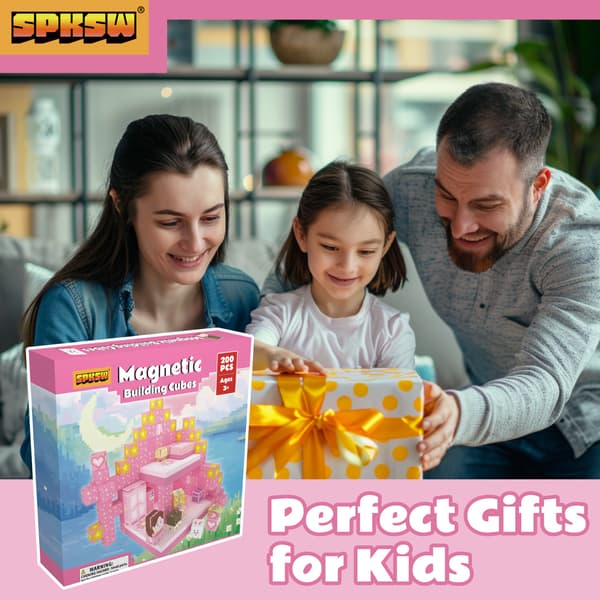 200 pcs Magnetic Building Blocks, Large Magnetic Construction Set for Kids, Creative Magnetic Tiles, Christmas Gift & Present 200pcs Engineering vehicle - CP-024