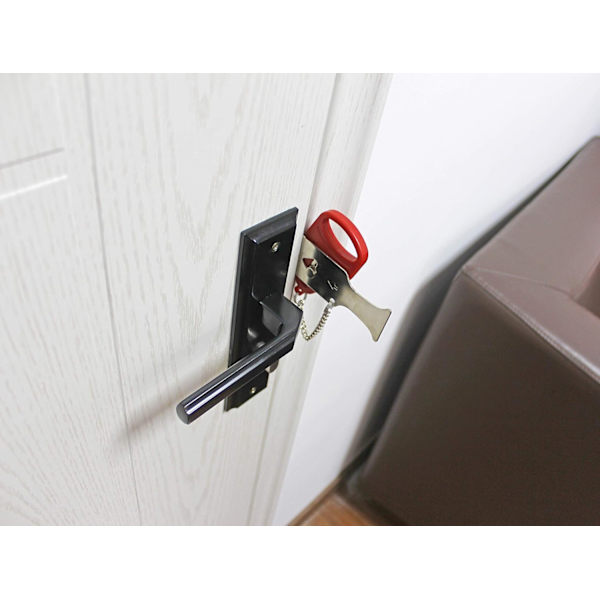 2-pack bärbart dörrstopp för hotell och dörr för extra säkerhet (F854)