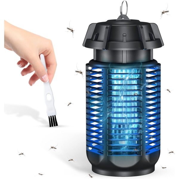 20W 4000V elektrisk mygglampa, insektsavvisande utomhus med UV-ljus, kemikaliefri insektsfälla med krok för effektiv täckning upp till 100 m虏