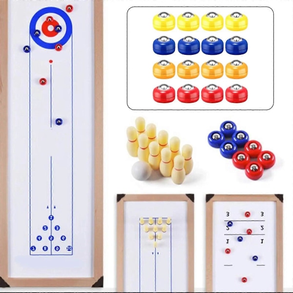 16x Shuffleboard Kiekkosetti Varusteet Curling Tarvikkeet Shuffleboard Pöytäkiekot Shuffleboard Rullat Setti Peleihin Perhe Kotiin{EE}