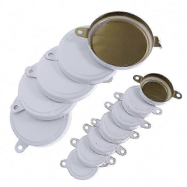 80 st metalloljefatsförslutningslock, propplock för förvaring White 9.00X7.00X1.00CM