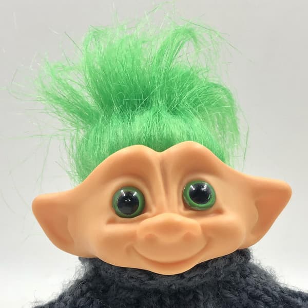 Pieces Små Troll Dockor Färgat Hår Figurer Leksaker Grönt Hår(F2)