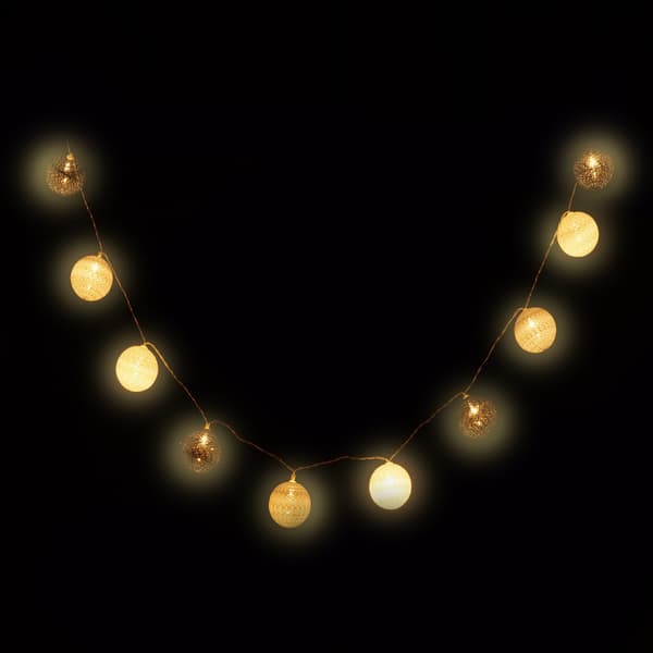 LED lyslenke med 10 kuler (F2) 160