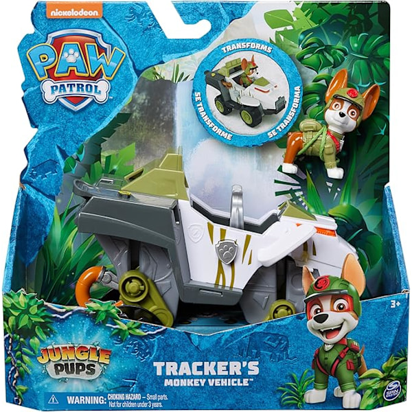 Paw Patrol - Paw Patrol - ajoneuvo + viidakkoseikkailija-hahmo Pups - Paw Patrol hahmo auto keräilyesine -{f229}