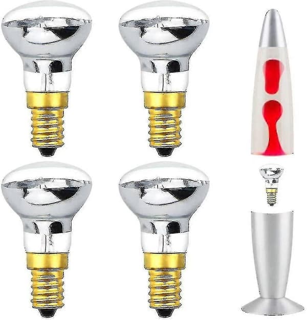 Lava Lamp Glödlampa 25w E14 R39 Varmvit Reflektorkula (4-pack)