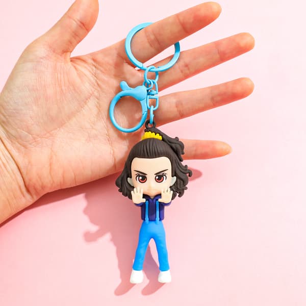 2025 Ny Stranger Things Nøglering Figur | Mini Karakter Vedhæng | Fan Samlerobjekt Gave*Dustin A*