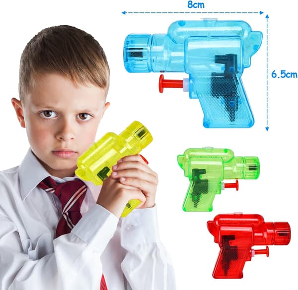 Vandpistolsæt, 6 stk. mini vandpistoler til børn, spraypistol til børn (farve tilfældig)