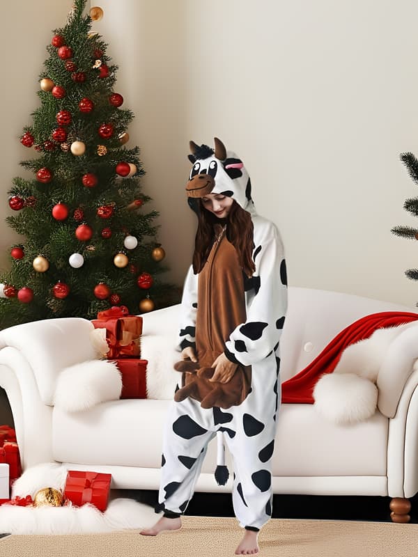Voksen Onesie Kostume Unisex Pyjamasdragt til jule- og halloweenfester Mixed colors 0XL