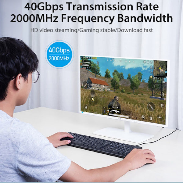 CAT8 Ethernet -kaapeli LAN-johto Internet-kaapeli 0,5 m 1.5ft (0.5m)