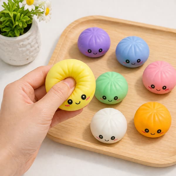 9-delad Mystery Bao Bao Nedräkningskalender – Squishy Simulerad Bulle Klämleksak Blind Box Set GJ863-005