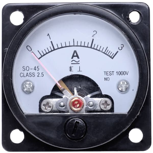 AC Rundt Analogt Panelmeter 0-3A Måle Amperemeter Svart