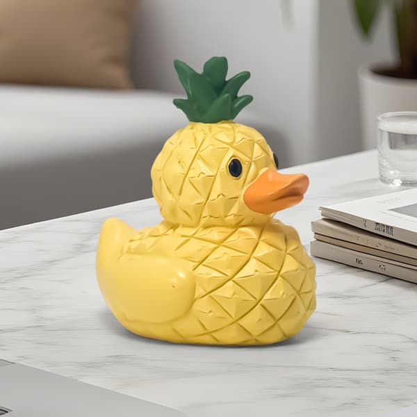 Fruktand Hagefigur – Utendørs Hagepynt i Resin, Søt Dyrepynt til Hjemmet Pineapple