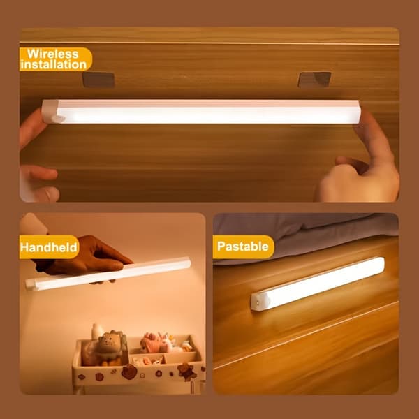 USB LED Rörelsesensor Ljuslist – Magnetisk Garderobsskåp Under Skåp Lampa*Vitt ljus*30CM White light 30CM