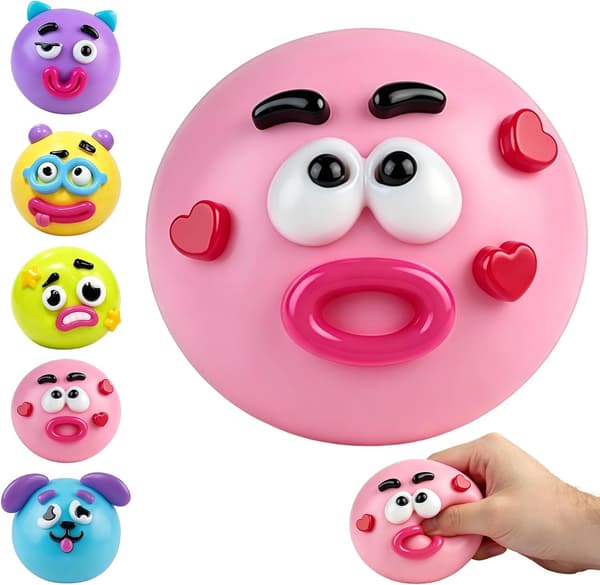 Smushers Squishy - Curiosities Smushers Hundefjes Endre Squishy for Voksne Angstlindring Pink