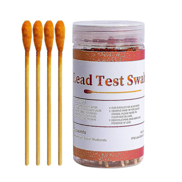 Bly Test Kit med 30 Testpinde - Hurtig Bly Test Kit til Alle Malede Overflader, Keramik, Porcelæn, Metal, Træ{F2]