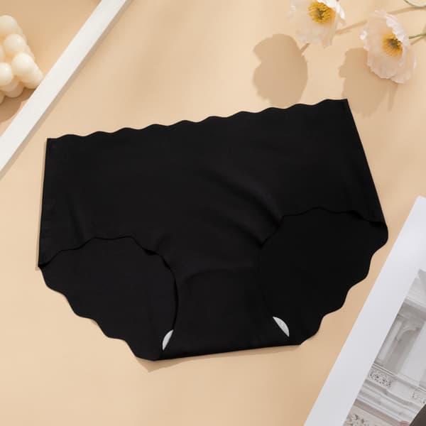 3 STK Sømløse Ice Silk Trusser til Kvinder, Åndbare Lette Usynlige Trusser*S*sort black S