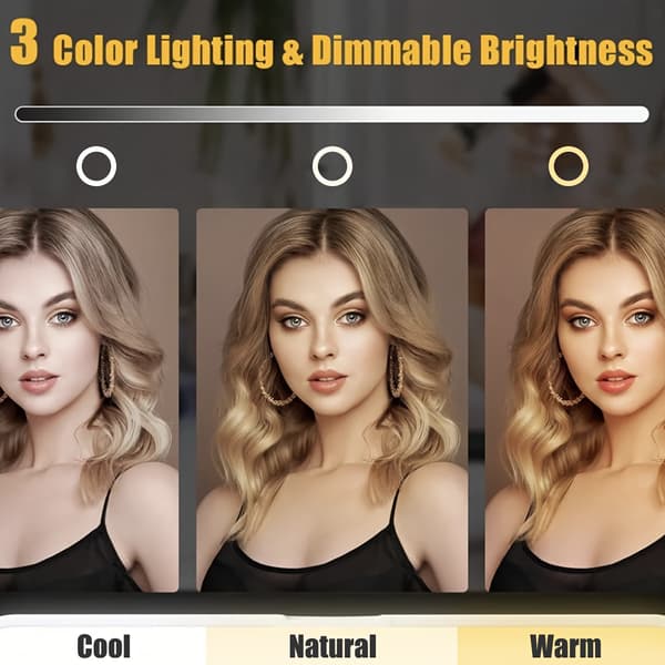 LED Sminkspegel – Touch Dimbar Vikbar Skönhetsspegel – Hemmabruk White
