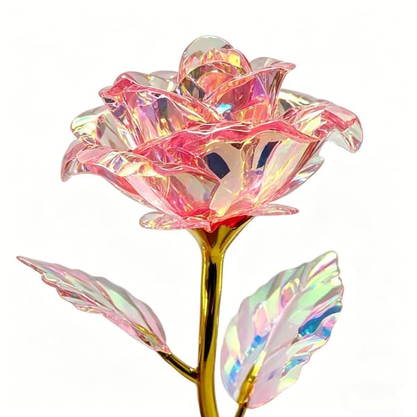 5 st konstgjord rosbukett, konserverade rosa blommor, romantisk present, bröllopsdekoration för hemmet