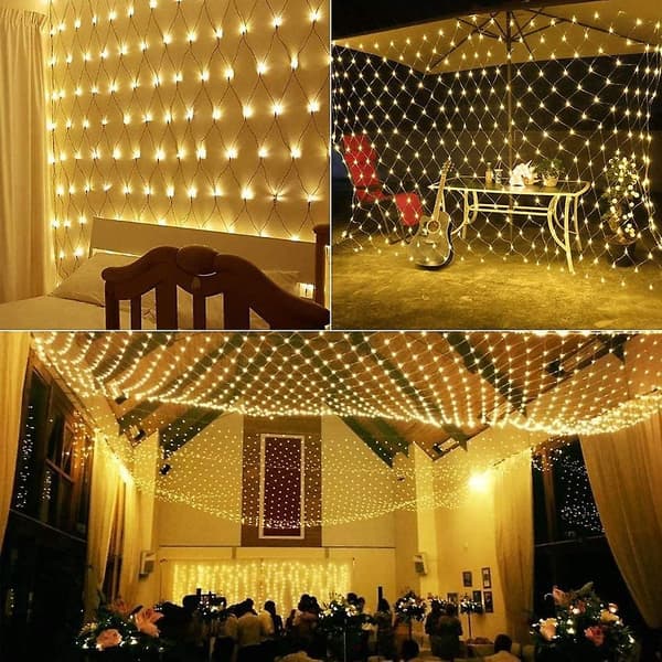 LED-nettmaske eventyrlys blue 1.5M X 1.5M 96leds
