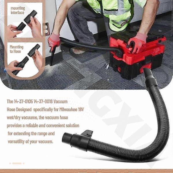 Milwaukee M18 Packout Dammsugarslang Ersättning, Flexibel Utökad Räckvidd för Modeller 14370105 & 088020-1 st