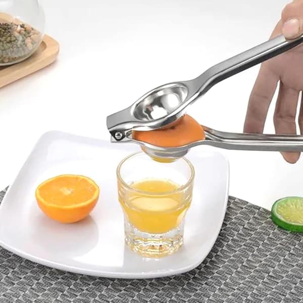 Limepresser - Manuel citruspresser - Citruspresser - Citronpresser - Håndpresser i rustfrit stål - Køkken Tomat-, æble- og gulerodspresser - Sølv ...