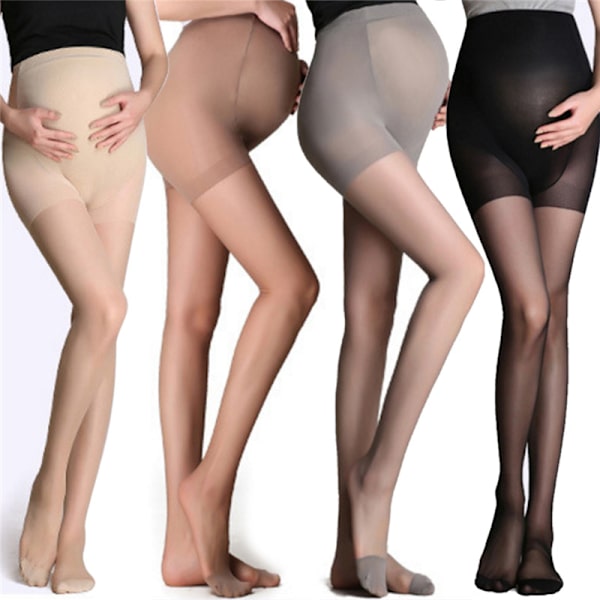 Maternity Tights Sexy Gravide Kvinner Elastiske Tights{F2} Black