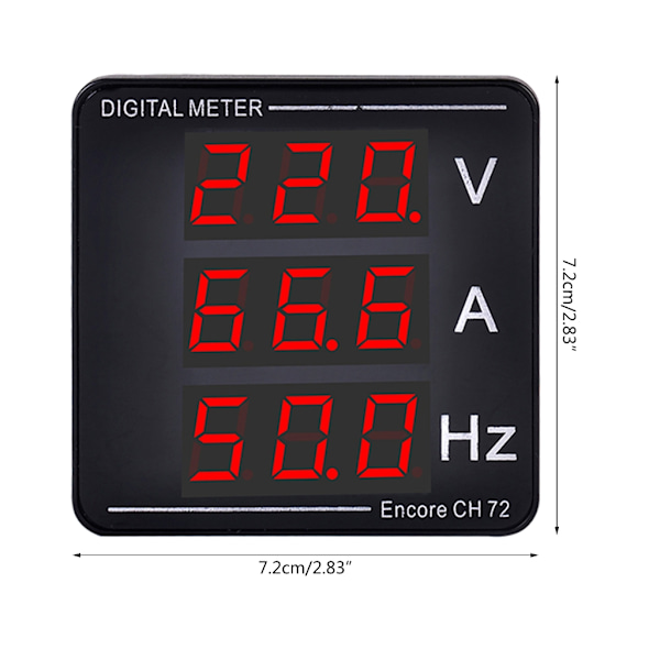 Spennings- og strømmeter Frekvensmåler Digital skjerm AC50-500V 1-140A Høy presisjon Digital måler Voltmeter Amperemeter