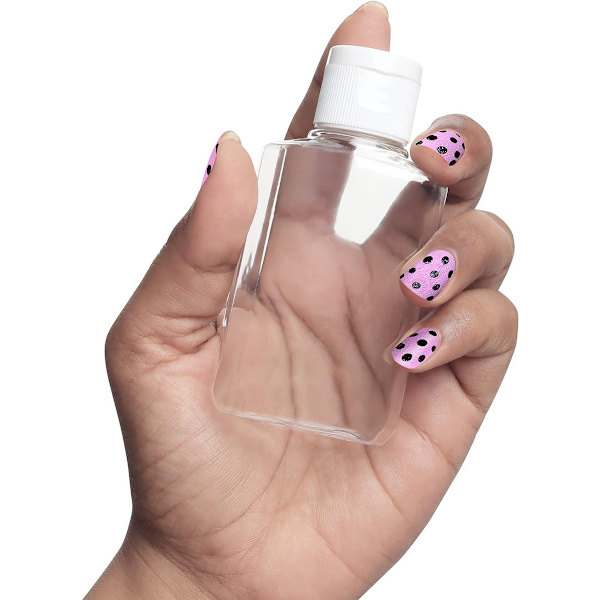 Plastklämflaskor - 20-pack 60 ml tom PET-dispenser - Påfyllningsbara reseflaskor för lotion schampo Klar 4,3x9 cm