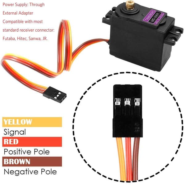 4st MG996R Micro Servomotor Metallväxel Digital Servomotor Vridmoment DE
