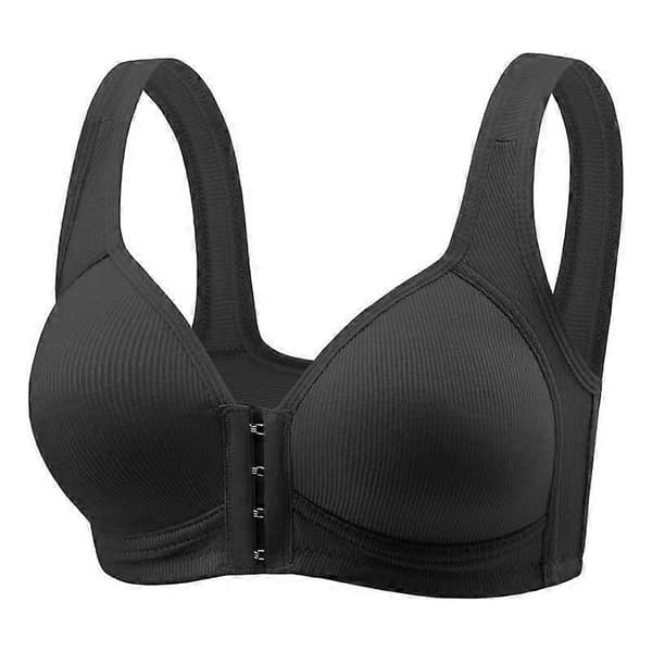 Sømløs BH med frontlukning til kvinder Black L