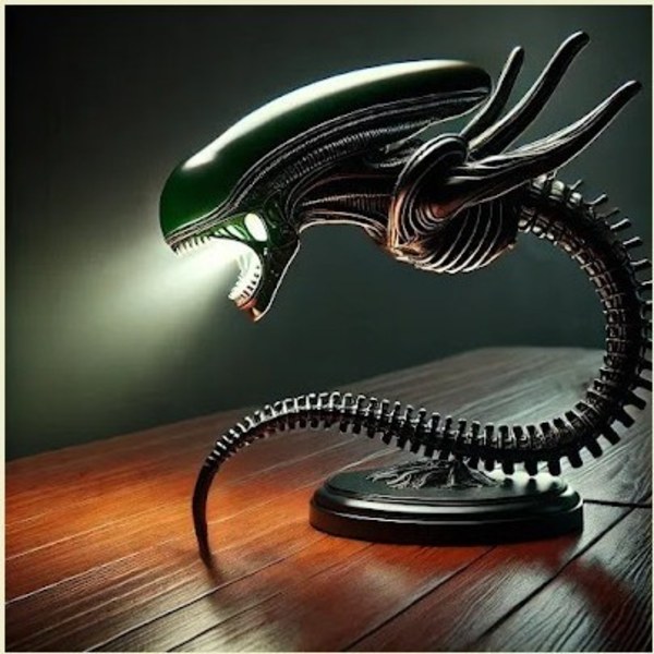 Ny ALIEN LAMPA Alien biologisk lamphållare sovrum heminredningslampa harts ornament{f428}