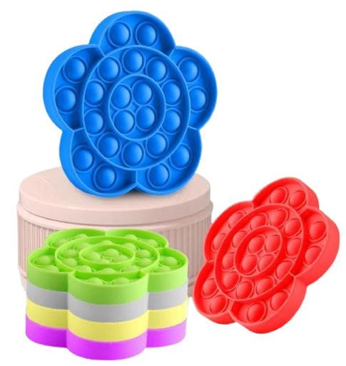 Popit Fidget Pop It Kukka 4kpl Värit Sininen(f2) Blue Blå