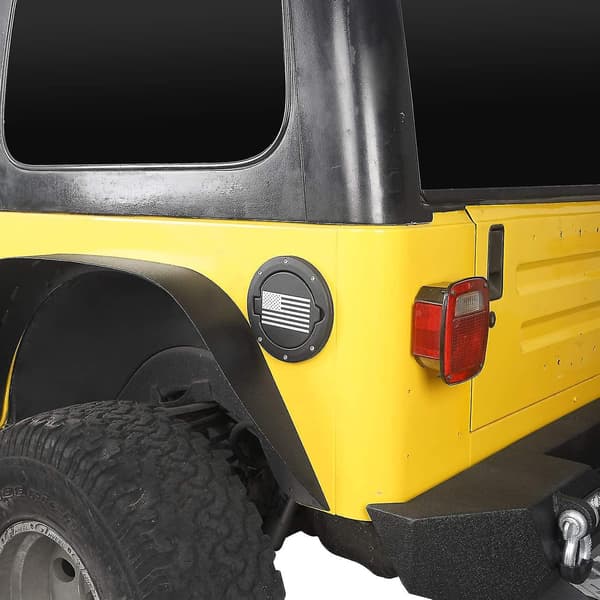 För Jeep Wrangler För Tj 97-06 Bränslelock Bränsledörr Tanklock Svart}F2{