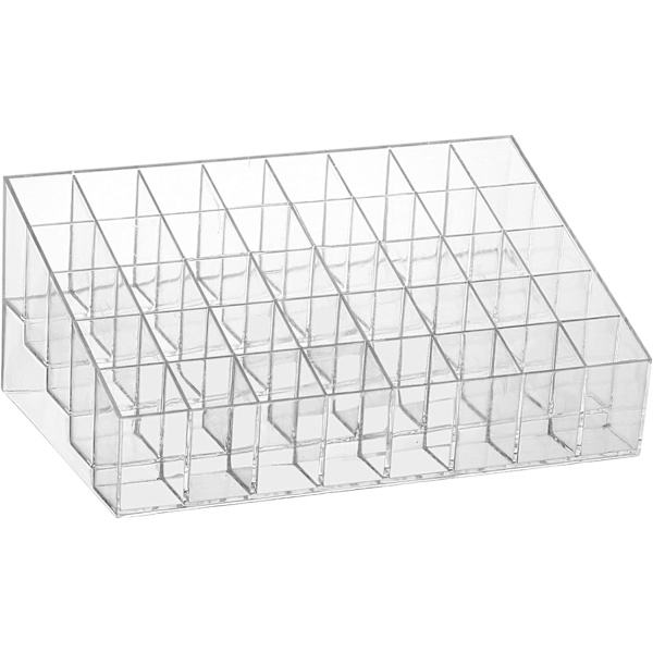 40 rum Læbestiftholder, Transparent Akryl Lipgloss Organizer Opbevaringsboks til Læbestifttuber